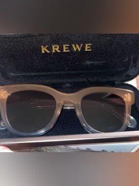 KREWE Sunglasses in Translucent Taupe with Dark Lenses